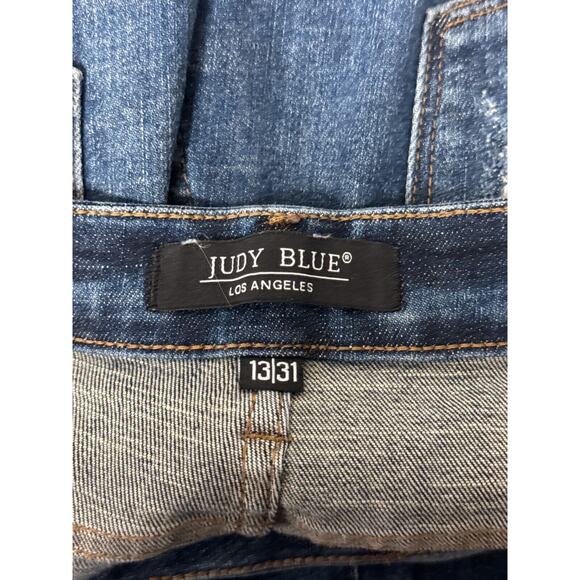 Judy Blue Jeans 13 / 31 Womens Boyfriend Fit High Rise Distressed Denim - Picture 5 of 8